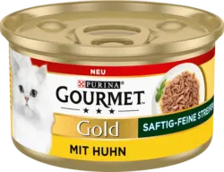 Purina Gourmet Nassfutter Katze Gold Saftig-Feine Streifen mit Huhn