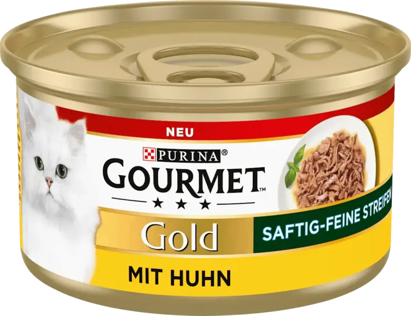 Purina Gourmet Nassfutter Katze Gold Saftig-Feine Streifen mit Huhn