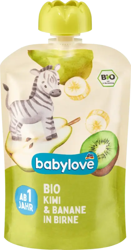 babylove Quetschbeutel Kiwi & Banane, ab 1 Jahr