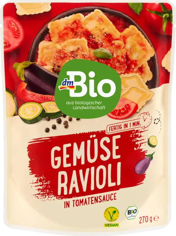 dmBio Fertiggericht Gem&uuml;se Ravioli