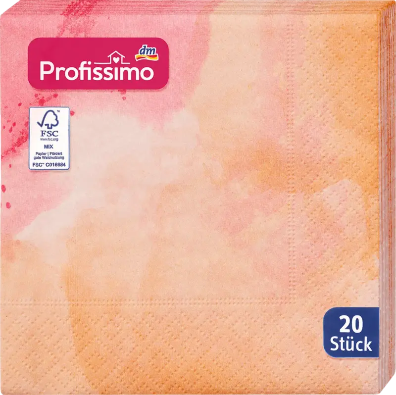 Profissimo Servietten mit Farbverlauf (25 &times; 25 cm)