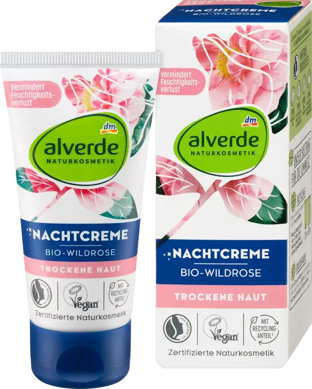 alverde NATURKOSMETIK Nachtcreme Bio-Wildrose