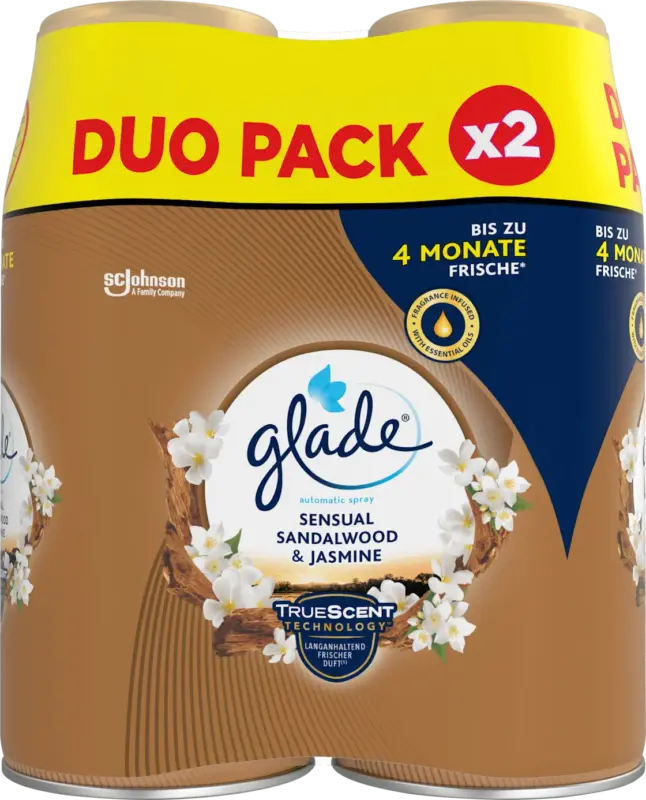 glade Duftspray TrueScent Nachf&uuml;ller Sensual Sansalwood & Jasmine Duo-Pack (2x269ml)