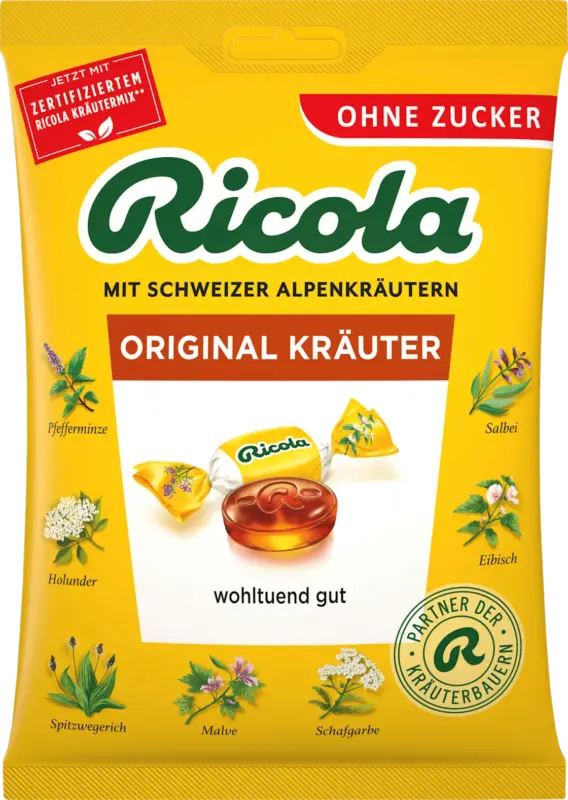 Ricola Bonbons Schweizer Alpenkr&auml;uter Original Kr&auml;uter Ohne Zucker