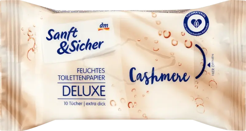 Sanft&Sicher Feuchtes Toilettenpapier Deluxe Cashmere