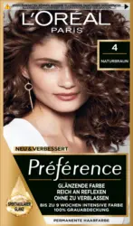 L'OR&Eacute;AL PARiS PR&Eacute;F&Eacute;RENCE Permanente Haarfarbe - Nr. 4 Tahiti Naturbraun
