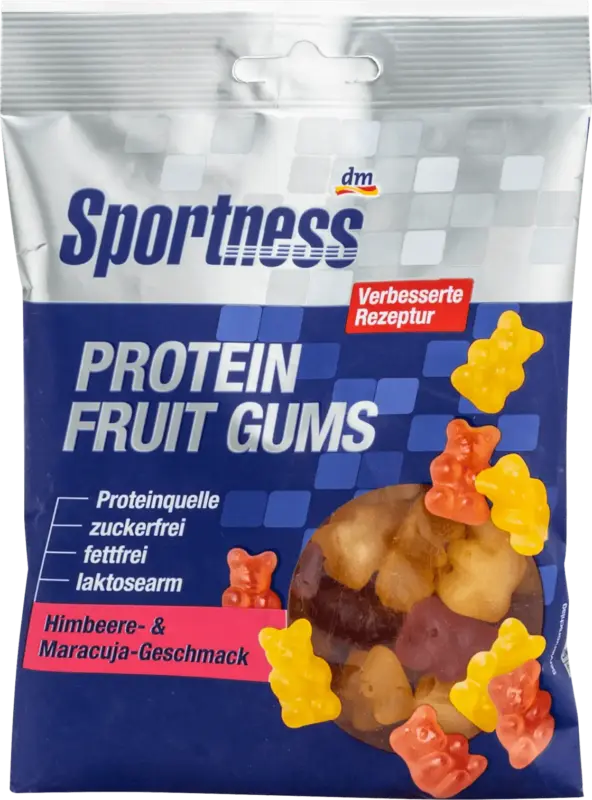 Sportness Protein Fruit Gums Himbeere- und Maracuja-Geschmack