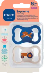 mam Schnuller Supreme blau/beige 16+ Monate