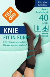 nur die Knie Fit in Form Kniestr&uuml;mpfe - Schwarz 40 DEN (1 Paar)