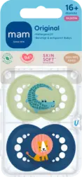 mam Schnuller Original Pure blau/gr&uuml;n16+ Monate