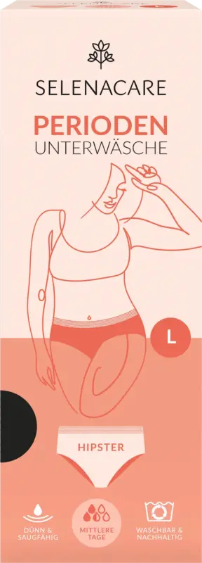 SELENACARE Periodenunterw&auml;sche Hipster Gr. L
