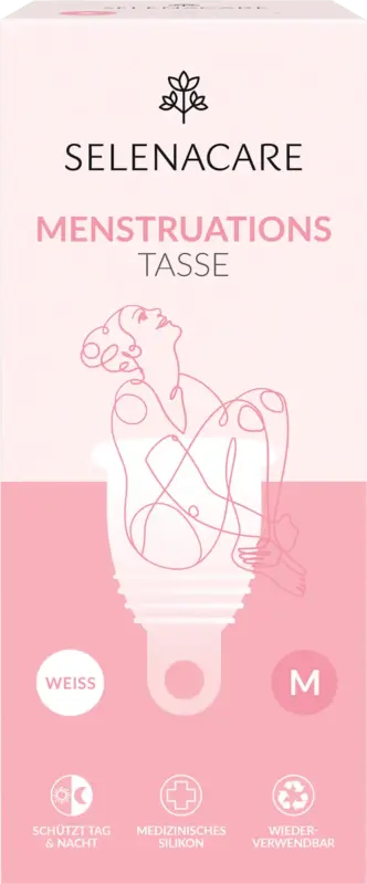 SELENACARE Menstruationstasse Wei&szlig;, Gr. M