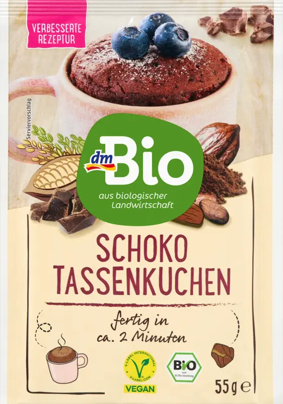 dmBio Backmischung Schoko Tassenkuchen