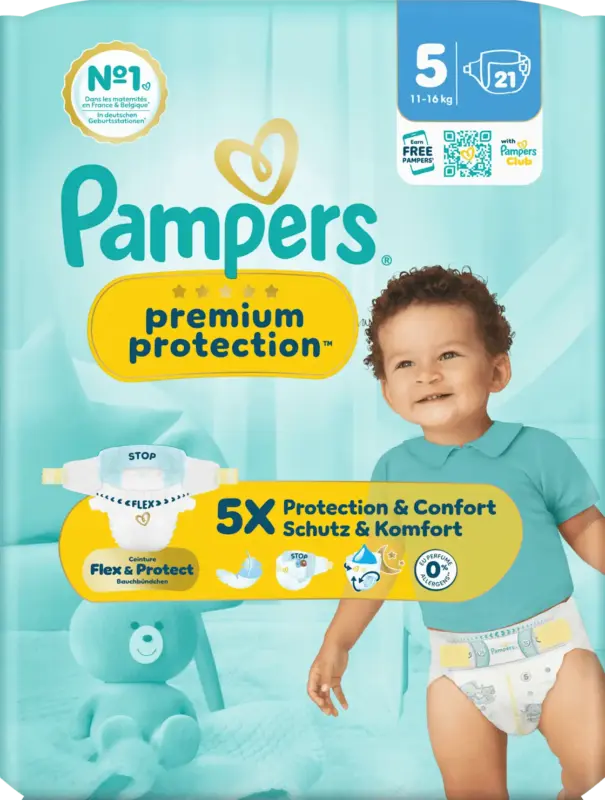Pampers Windeln Premium Protection Gr. 5 (11-16 kg)