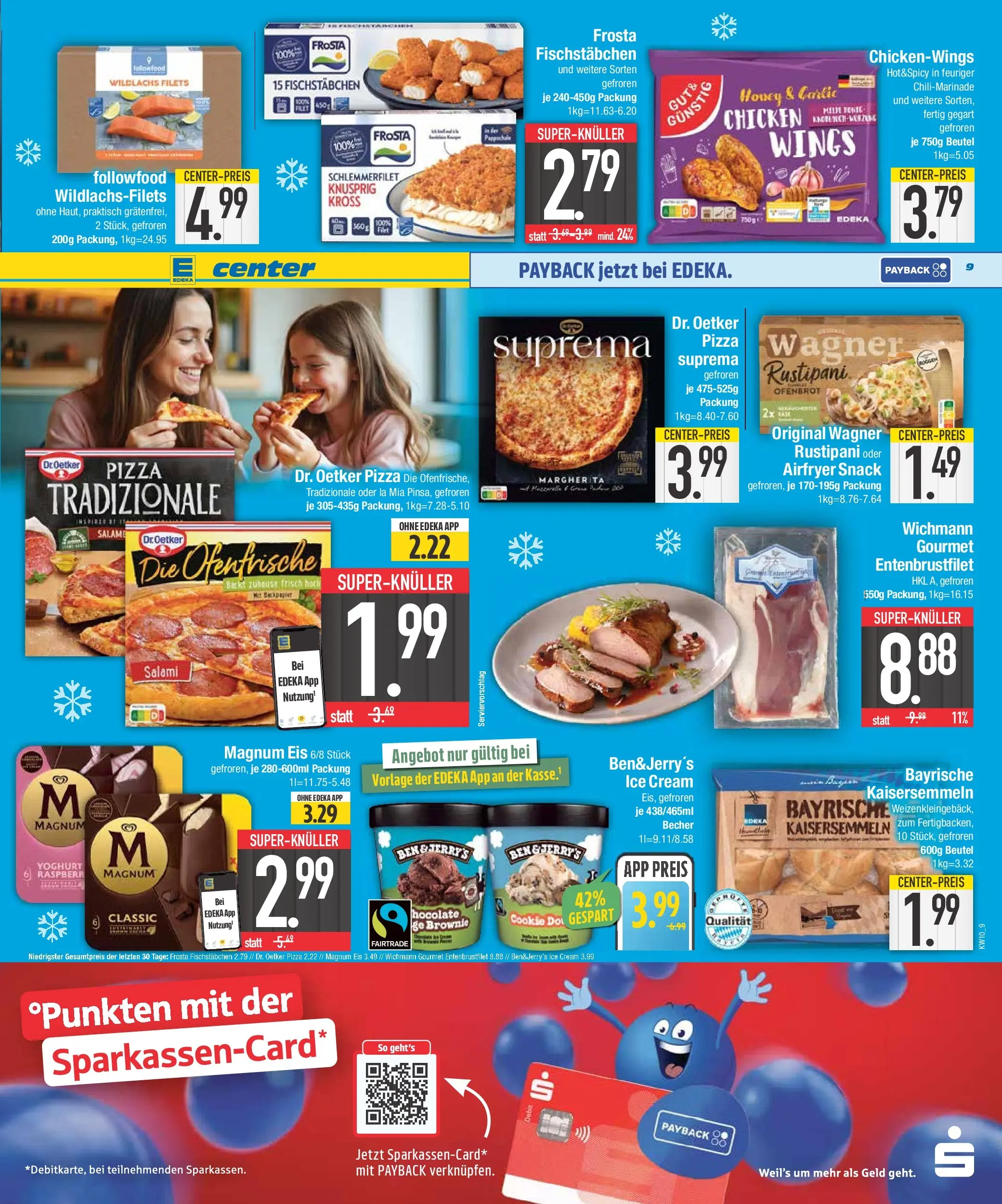 E center Prospekt Bad Reichenhall (ab 02.03.2026) zum Blättern | Seite: 9 | Produkte: Ofenfrische, Ben & Jerry's, Fischstabchen, Pizza