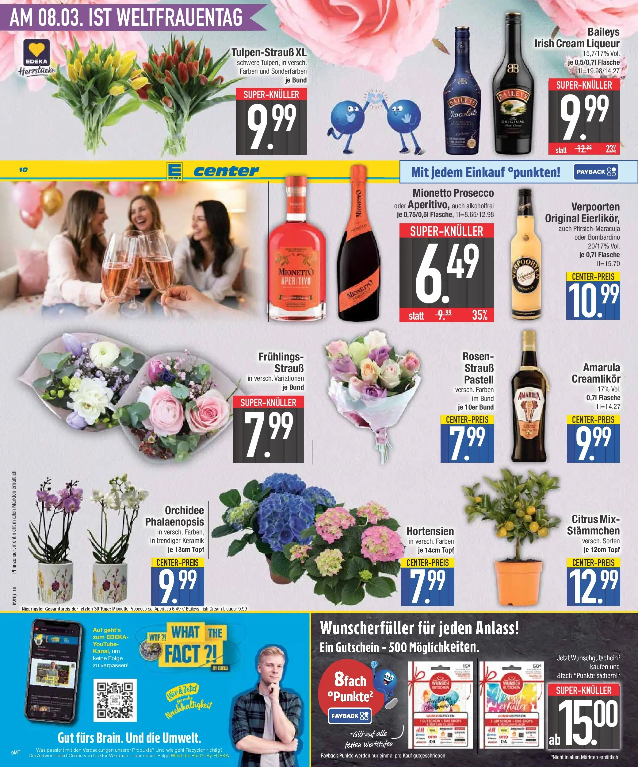 E center Prospekt Traunstein (ab 02.03.2026) zum Blättern | Seite: 10 | Produkte: Orchidee, Prosecco, Baileys