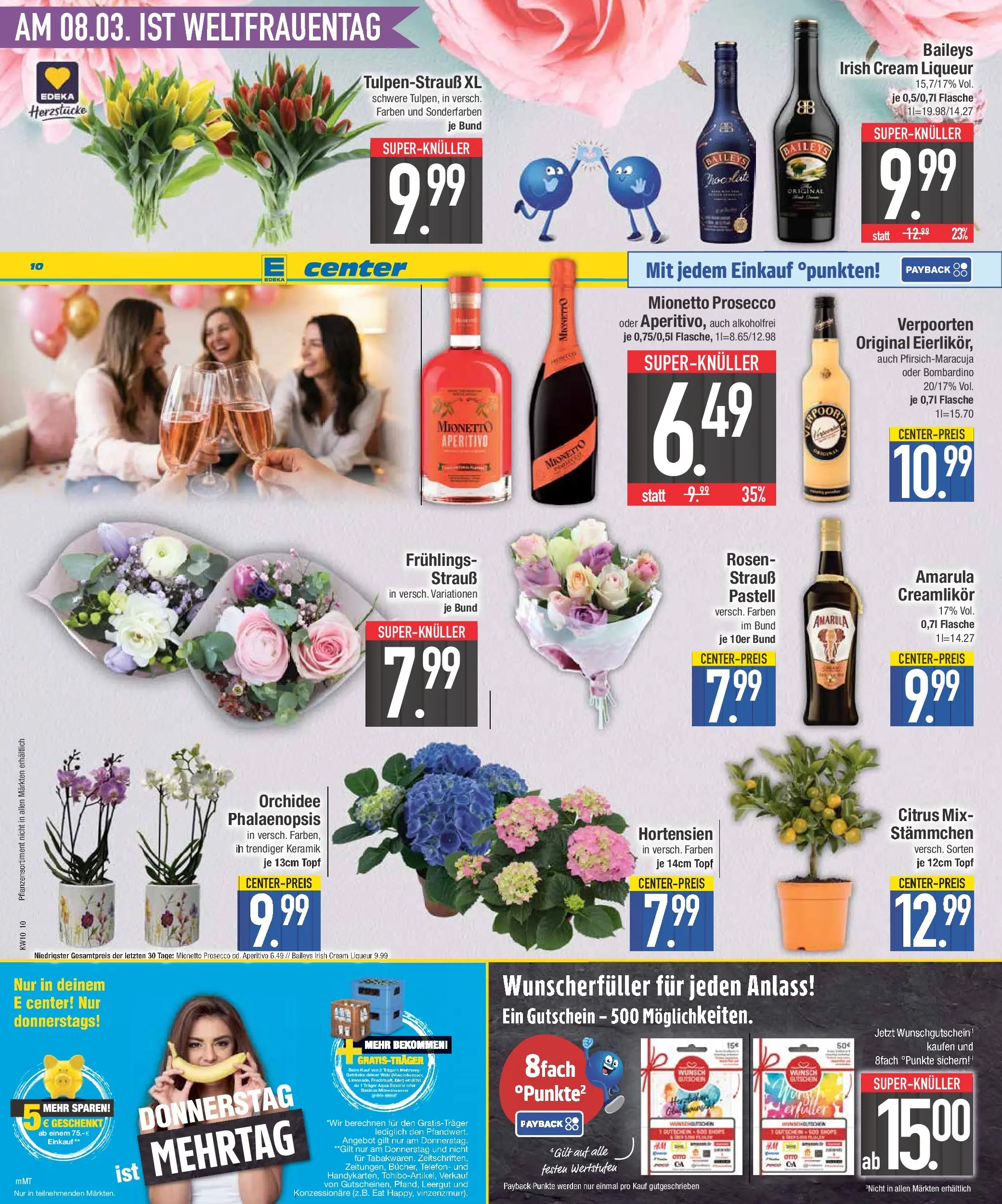 E center Prospekt Bad Reichenhall (ab 02.03.2026) zum Blättern | Seite: 10 | Produkte: Orchidee, Prosecco, Wasser, Fruchtsaft