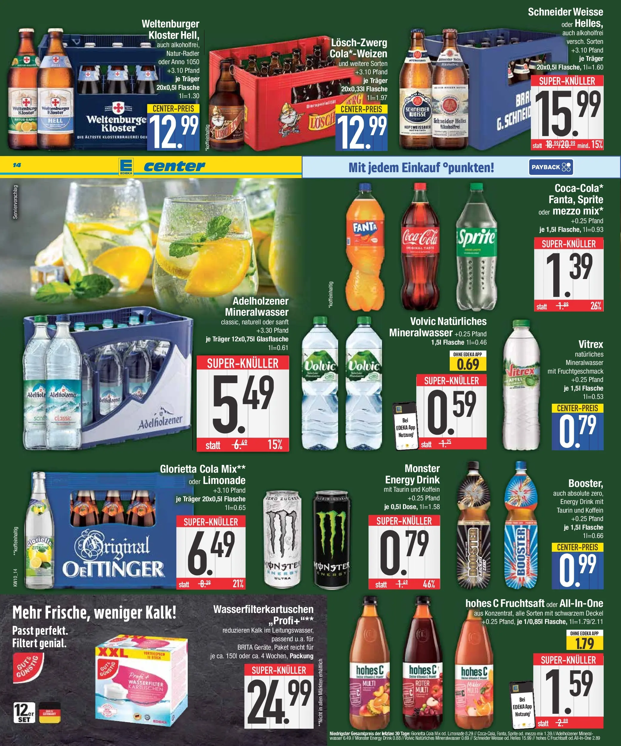 E center Prospekt Bad Reichenhall (ab 02.03.2026) zum Blättern | Seite: 14 | Produkte: Cola, Oettinger, Wasser, Fruchtsaft