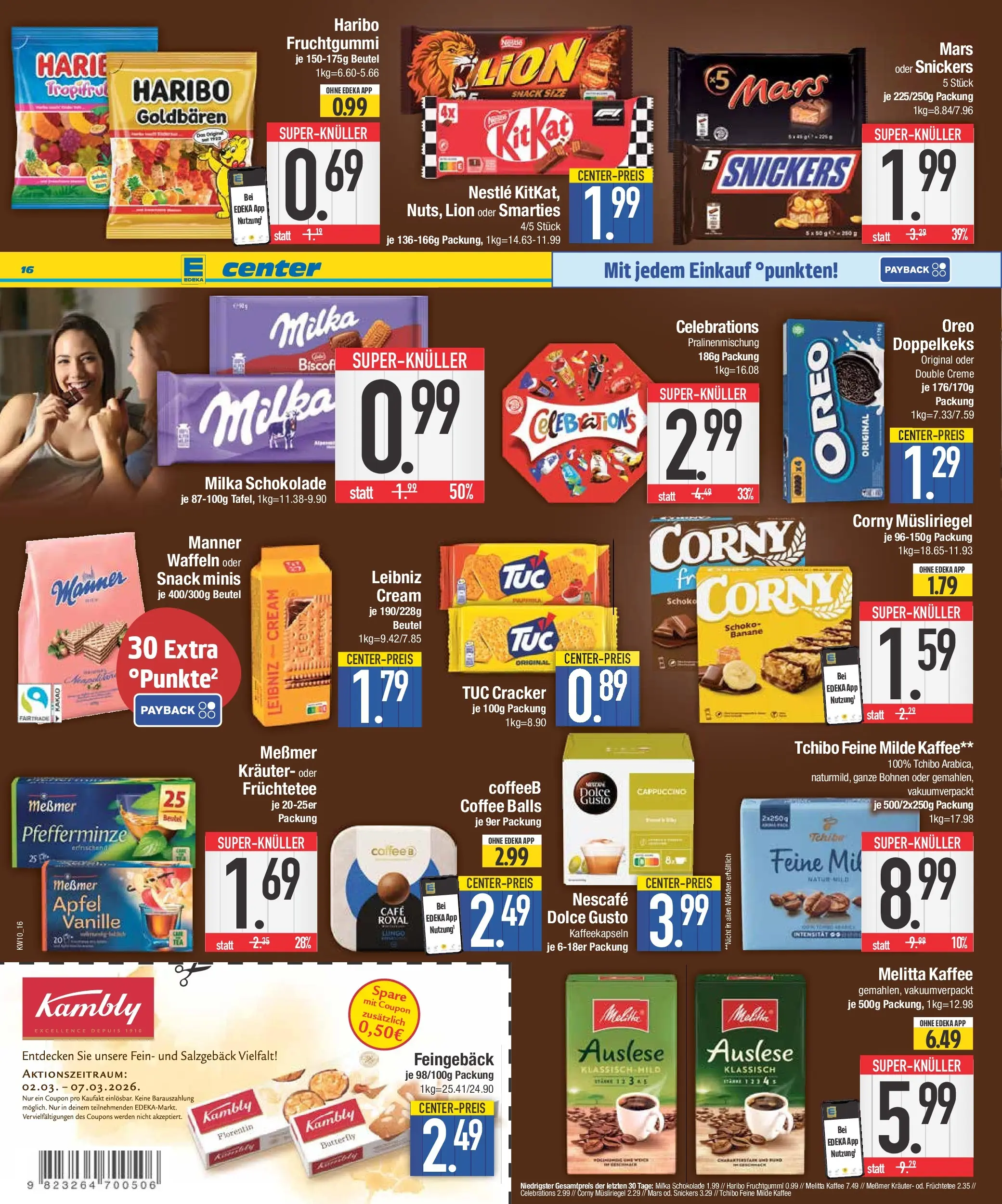 E center Prospekt Bad Reichenhall (ab 02.03.2026) zum Blättern | Seite: 16 | Produkte: Kaffee, Messmer, Smarties, Äpfel