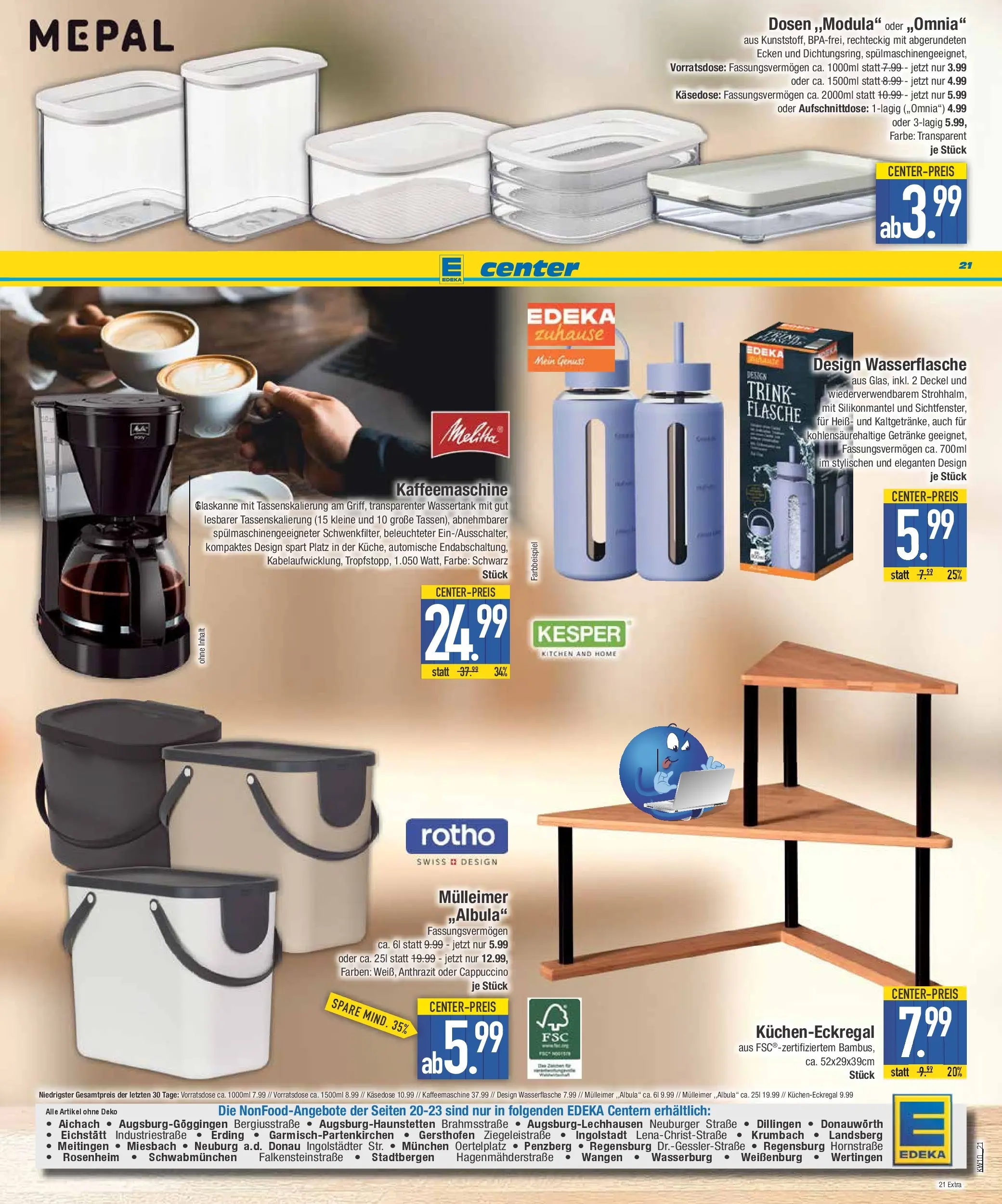 E center Prospekt Schwabmünchen (ab 02.03.2026) zum Blättern | Seite: 21 | Produkte: Kaffeemaschine