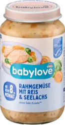 babylove Men&uuml; Rahmgem&uuml;se mit Reis und Seelachs ab dem 8.Monat