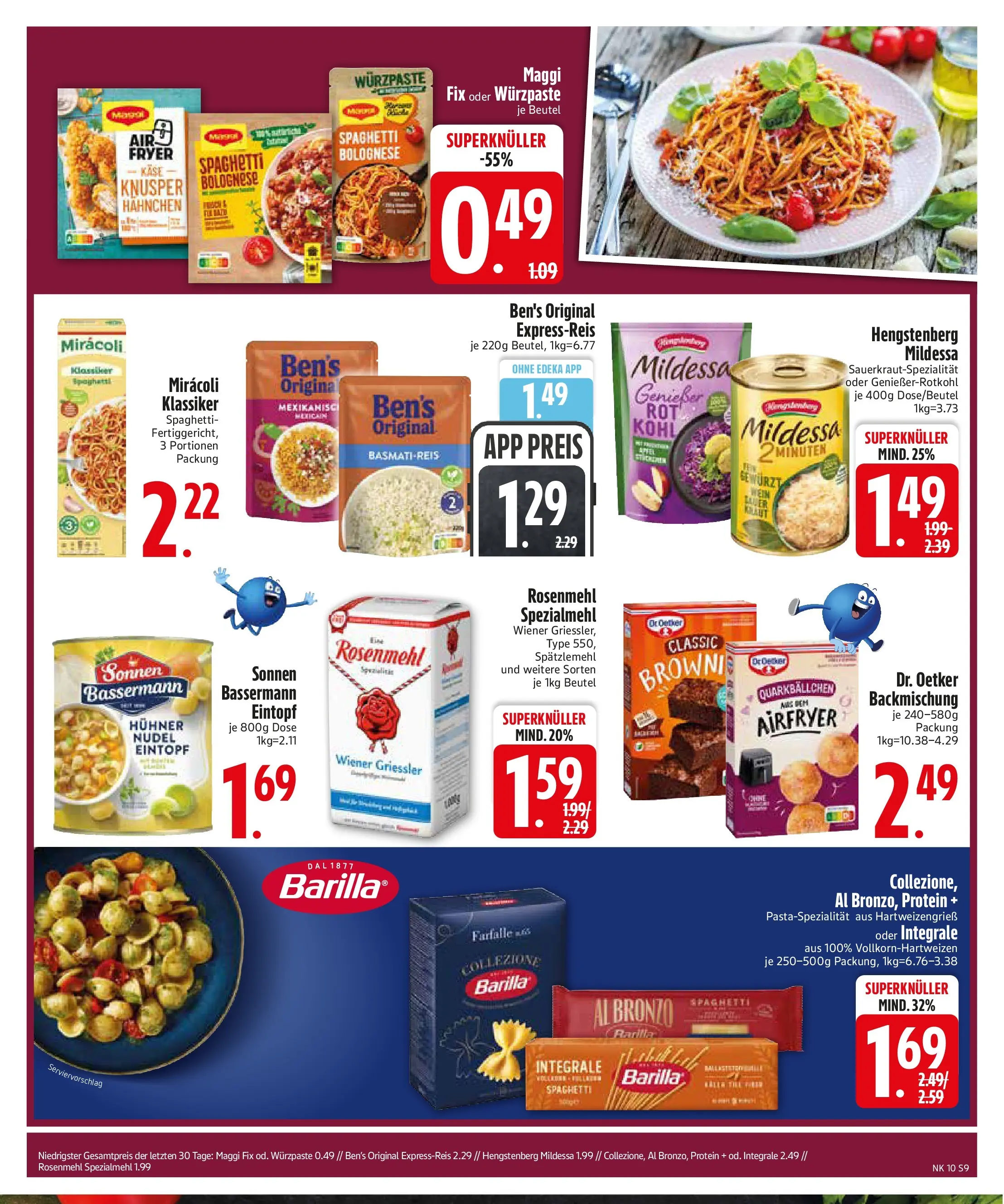 E center Prospekt Vilsbiburg (ab 02.03.2026) zum Blättern | Seite: 9 | Produkte: Basmatireis, Maggi, Käse, Barilla