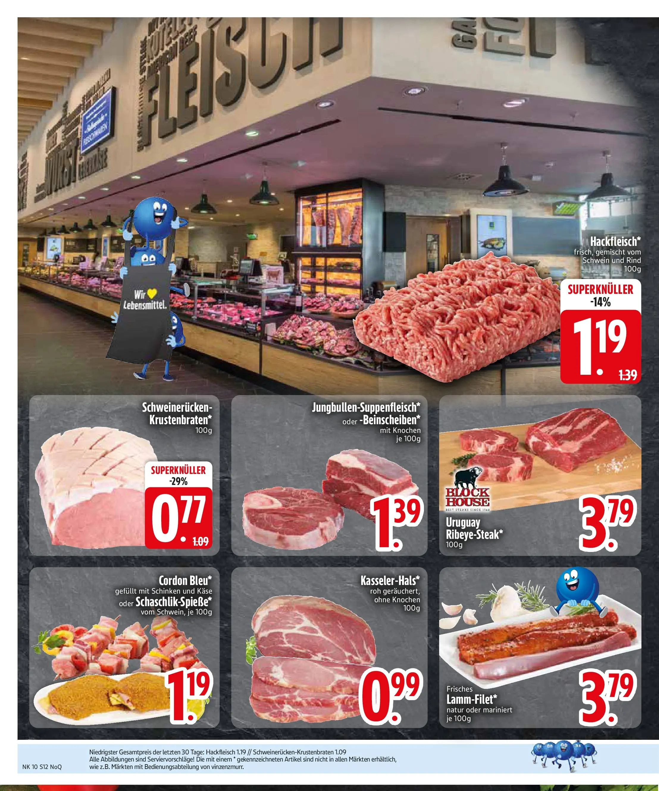 E center Prospekt Vilsbiburg (ab 02.03.2026) zum Blättern | Seite: 12 | Produkte: Käse, Schinken, Steak, Hackfleisch