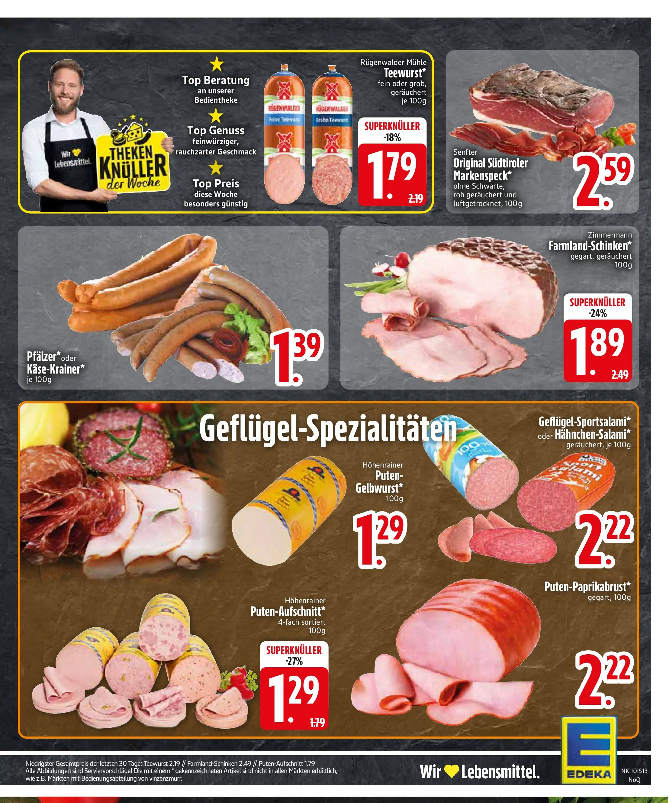 E center Prospekt Vilsbiburg (ab 02.03.2026) zum Blättern | Seite: 13 | Produkte: Top, Mühle, Schinken