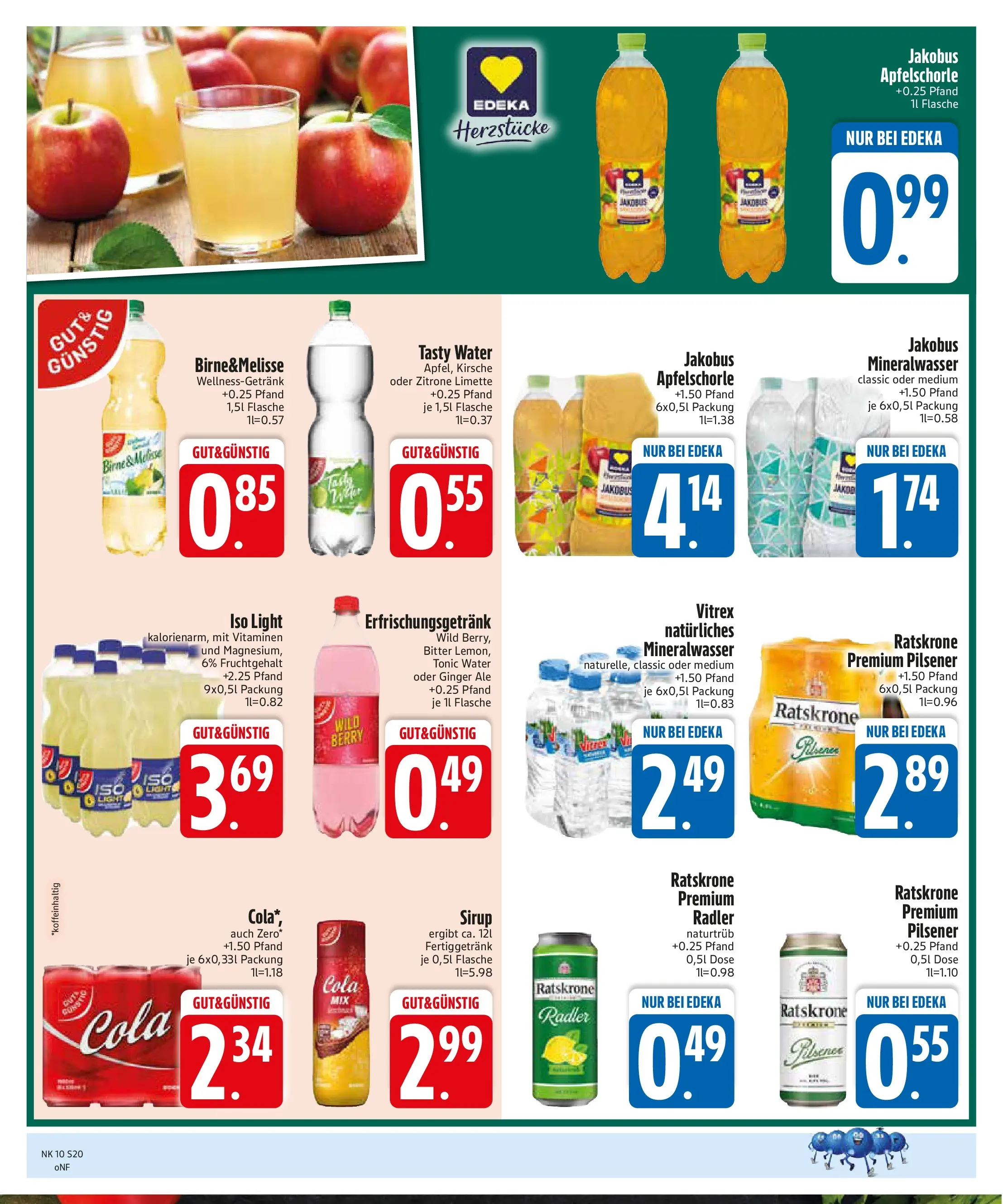 E center Prospekt Vilsbiburg (ab 02.03.2026) zum Blättern | Seite: 20 | Produkte: Cola, Radler, Zitrone, Limette