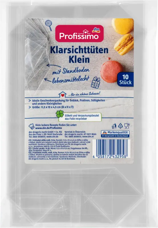 Profissimo Klarsichtt&uuml;ten klein
