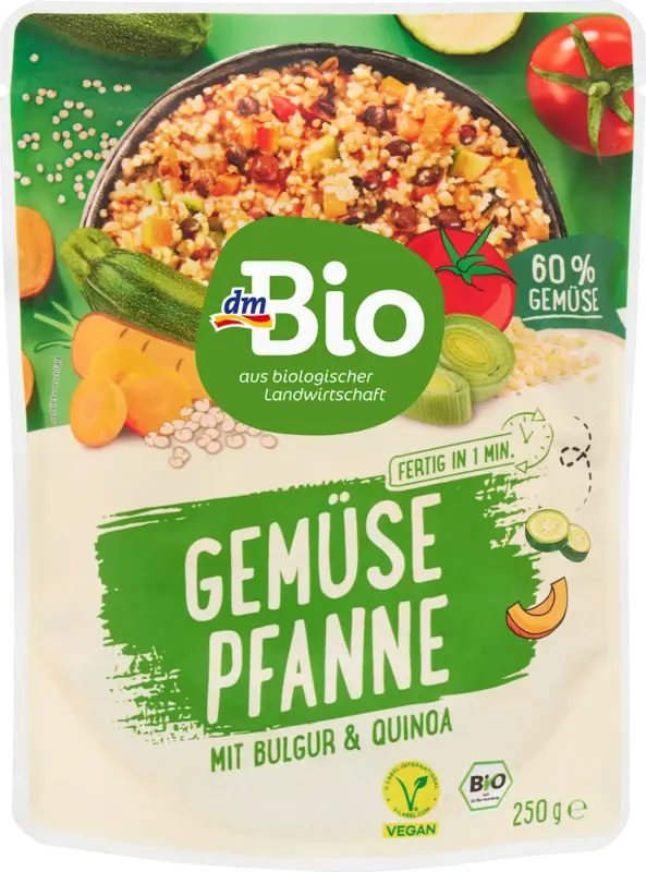 dmBio Gem&uuml;sepfanne mit Bulgur & Quinoa