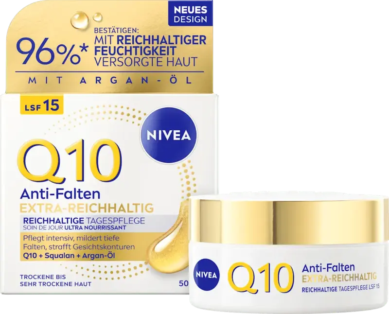 NIVEA Gesichtscreme Q10 Anti-Falten Extra Reichhaltig LSF15