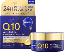 NIVEA Nachtcreme Q10 Anti-Falten Extra Reichhaltig
