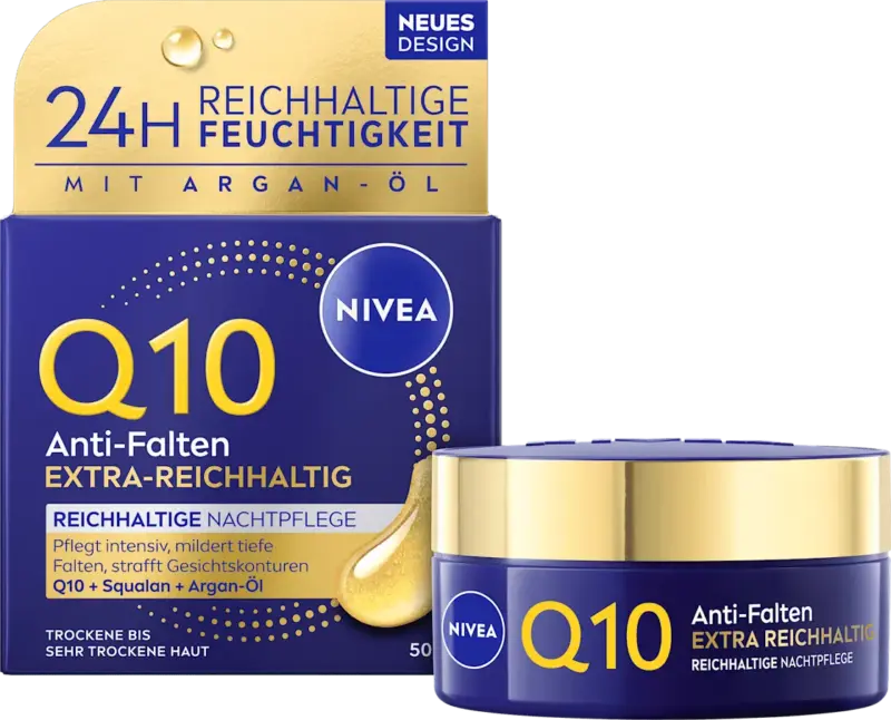 NIVEA Nachtcreme Q10 Anti-Falten Extra Reichhaltig