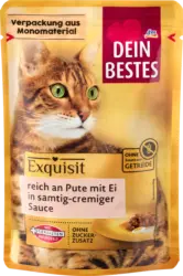 Dein Bestes Nassfutter Katze reich an Pute mit Ei in cremiger Sauce