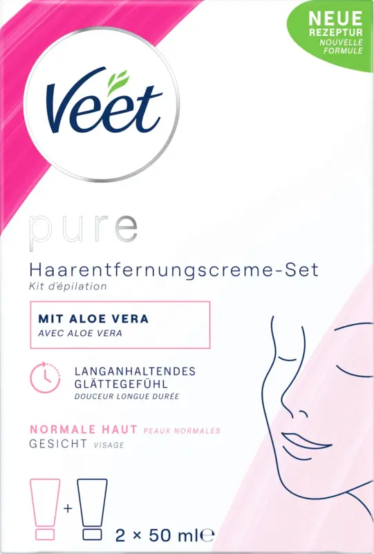 Veet Haarentfernungs-Set Creme Gesicht