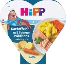 HiPP Kinderteller Kartoffeln mit feinem Wildlachs und Karotten ab 1 Jahr
