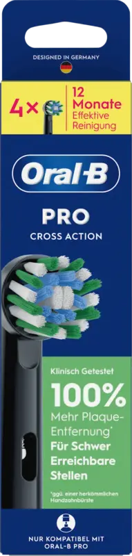 Oral-B Aufsteckb&uuml;rsten Pro Cross Action schwarz