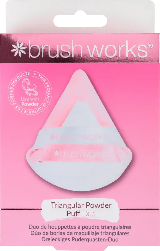 brush works Make-up Schwamm Triangular Powder Puff Duo