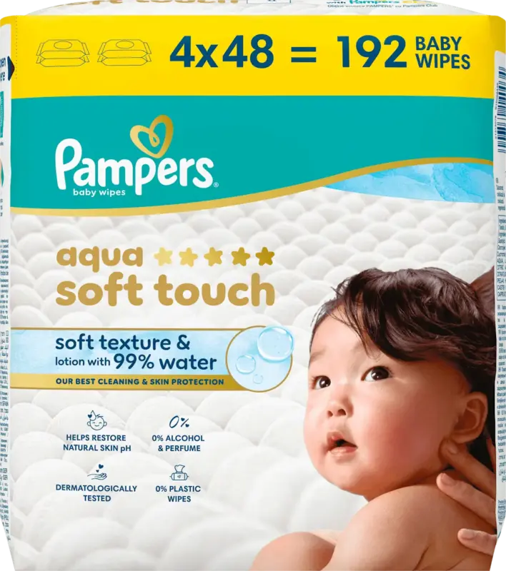 Pampers Feuchtt&uuml;cher Aqua Soft Touch (4x48 St)