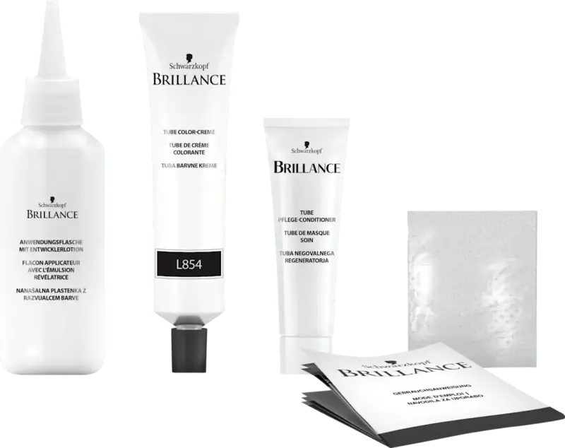 Schwarzkopf Brillance Haare Aufheller & Haarfarbe L854 Goldbraun