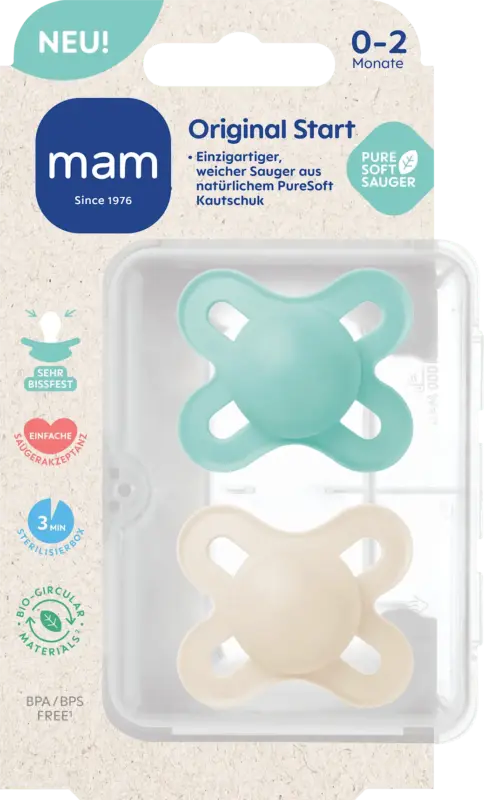 mam Schnuller Original Start t&uuml;rkis 0-2 Monate
