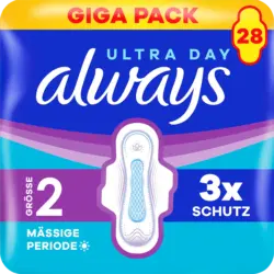 always Binden Ultra Day 2 Long M&auml;&szlig;ige Periode Giga Pack