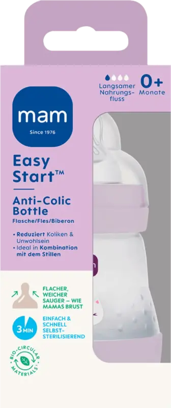 mam Babyflasche Easy Start Anti-Kolik flieder 0+ Monate 160 ml