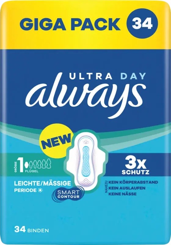 always Binden Ultra Day Normal 1 Leichte bis m&auml;&szlig;ige Periode Giga Pack
