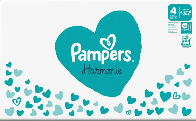 Pampers Harmonie Windeln Gr. 4 Maxi (9-14 kg) Monatspackung