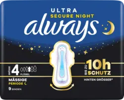 always Ultra Binden Secure Night 4 Giga Pack