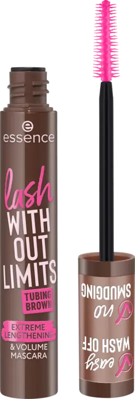 essence Mascara Lash Without Limits Tubing Brown Extreme Lengthening & Volume 05 Brown Tubing