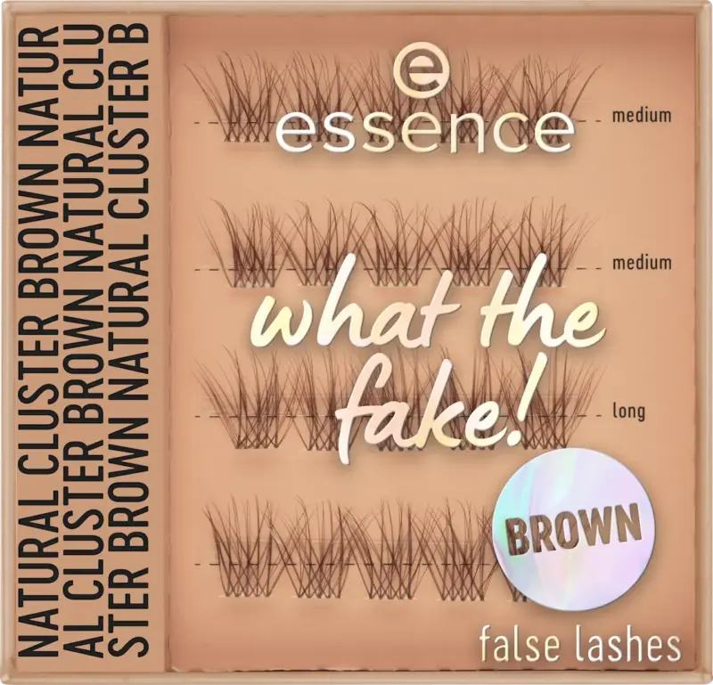 essence K&uuml;nstliche Wimpern Set What The Fake! 05 Natural Cluster Brown