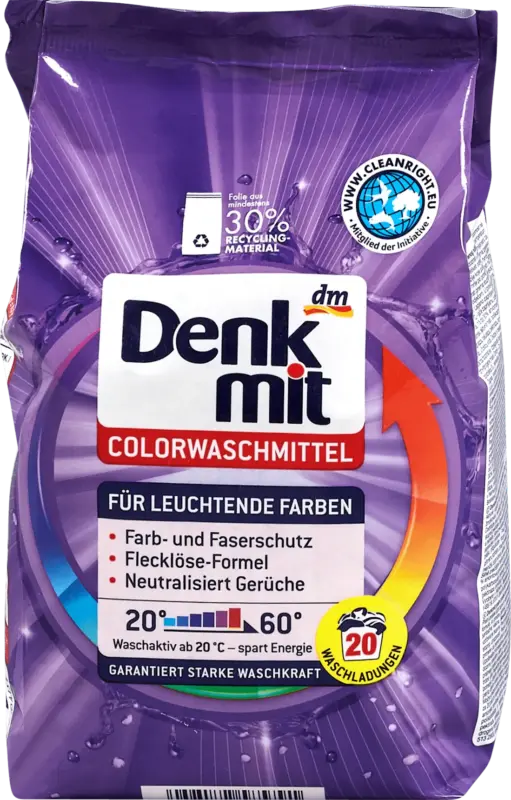 Denkmit Colorwaschpulver f&uuml;r leuchtende Farben